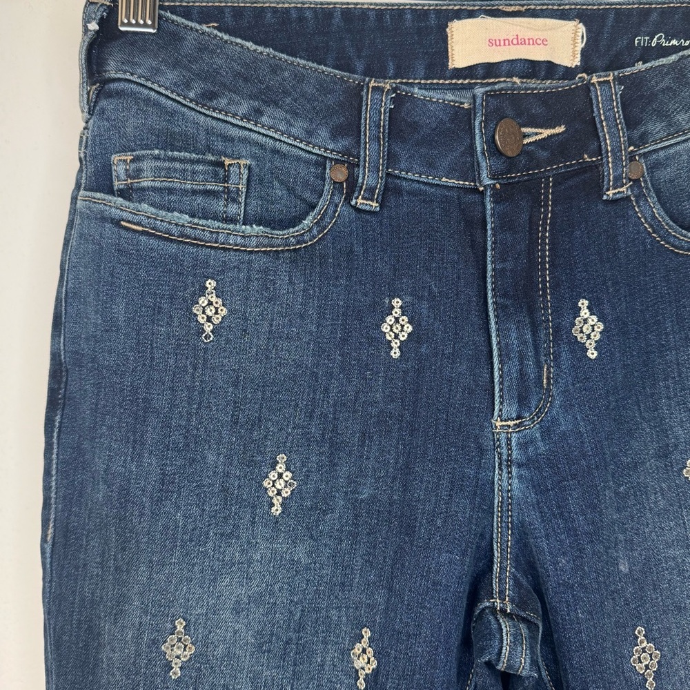 Sundance Primrose sequin embellished skinny Denim jeans Women’s 26 - Picture 5 of 8